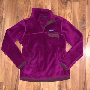 Maroon Patagonia retool pullover. Size medium